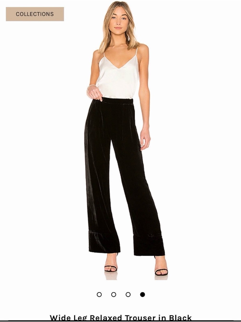 Michael Lo Sordo Black Wide-Leg Velvet Trousers